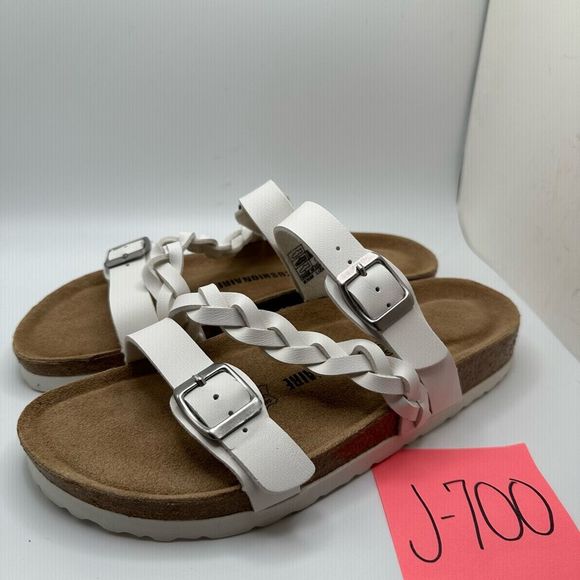 CUSHIONAIRE Women's  Cork footbed Sandal with +Comfort  8.5 WHITE - Picture 3 of 7